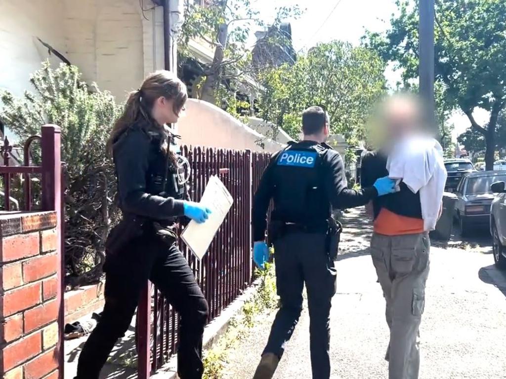 A North Carlton man is arrested by Bastion task-force officers over his involvement in the Land Forces protest.