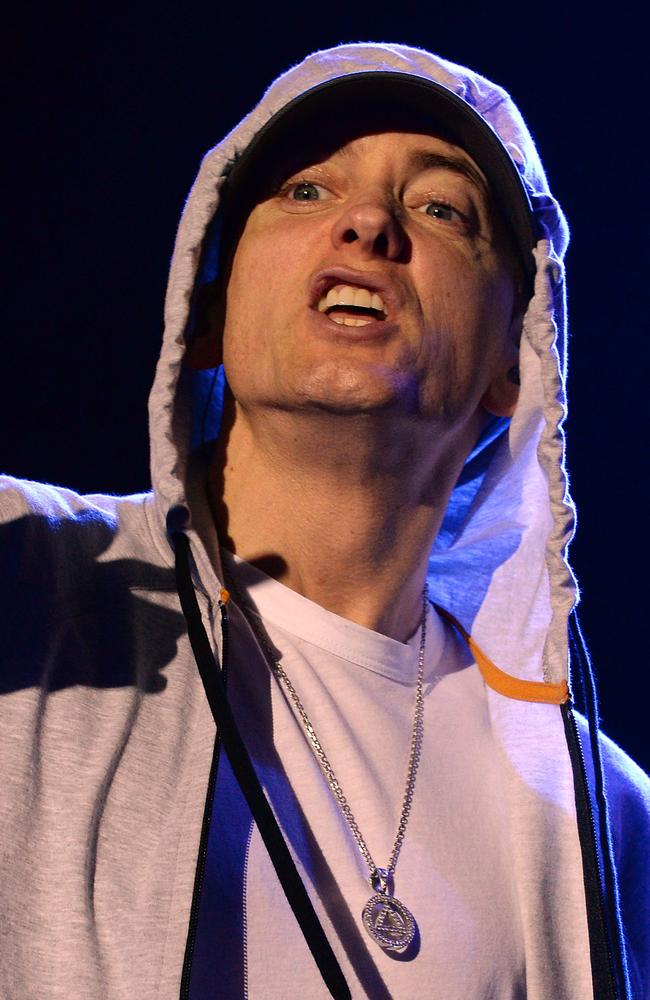 According to police, the man made the threat after Eminem woke to find him standing behind him. Picture: AFP