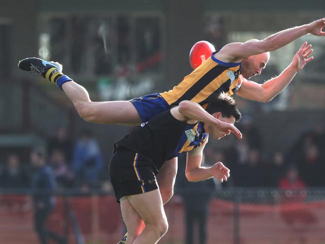 Nicholas Cooke in action for St Bernards during the VAFA Premier B GF. Picture: David Crosling