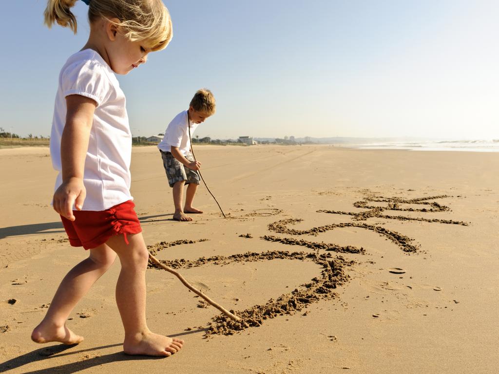 Drawing in the sand can help build muscle strength, experts say.