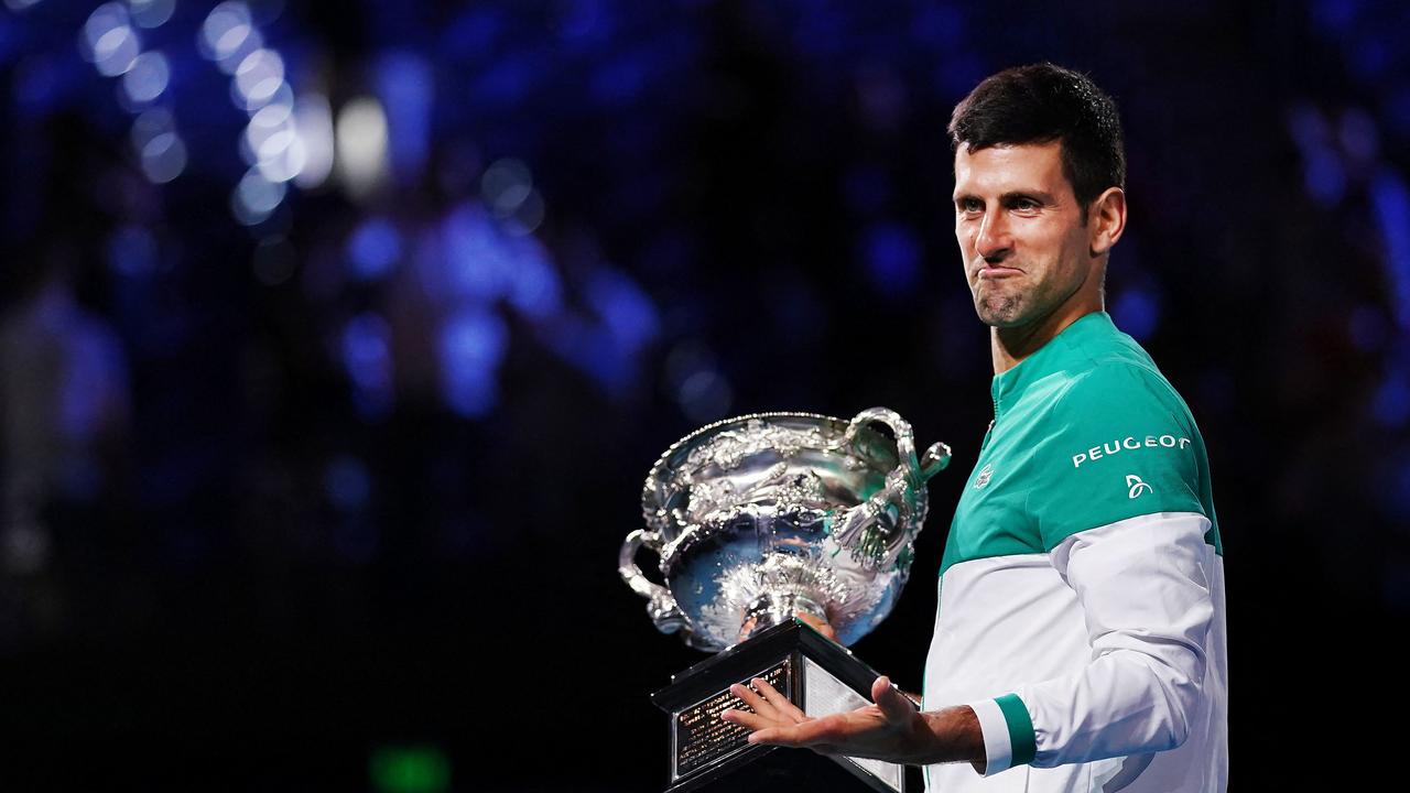 Novak Djokovic has been granted an exemption to play the Australian Open. (Photo by MICHAEL DODGE / TENNIS AUSTRALIA / AFP)