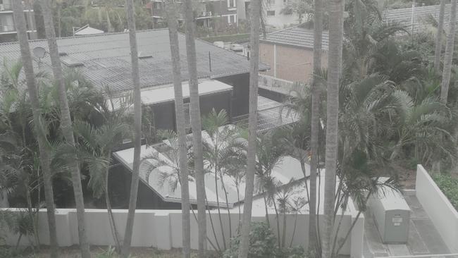 The view of landscaped gardens from unit owner in one building - they will look out in the future on the site next door is to become a 39-level tower at Main Beach in Main Beach Parade.