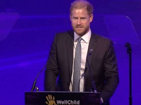 Prince Harry paid tribute to the Queen on the ever of the anniversary of her death at a charity event in London. Picture: Supplied