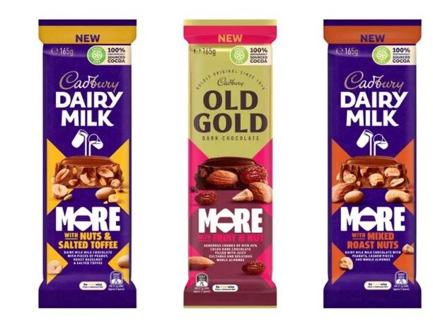 Cadbury also unveiled three new block flavours.