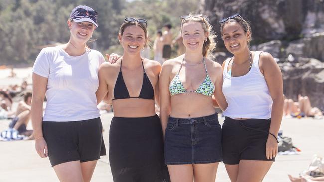 Leah Howarth, Sophie Evans, Rylee Goodwin and Leilani Rizzo at Clovelly on Monday. Picture: Jeremy Piper