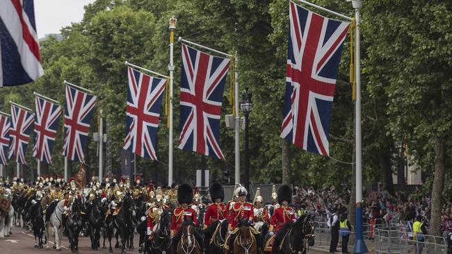 The Platinum Pageant makes its way down The Mall on June 05, 2022. Picture: Getty Images