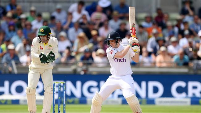 Harry Brook have taken the attack to Australia, and Nathan Lyon in particular. Picture: Getty