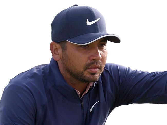 HOYLAKE, ENGLAND - JULY 21: Jason Day of Australia looks on on the 14th green on Day Two of The 151st Open at Royal Liverpool Golf Club on July 21, 2023 in Hoylake, England. (Photo by Gregory Shamus/Getty Images)