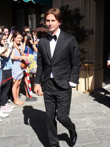 Jonathon Cheban leaves his hotel and head to Fort Belvedere for the wedding of Kim Kardashian to Kanye West in Florence, Italy. Picture: Splash