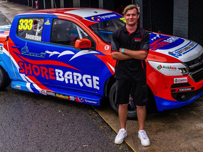 Rossi Johnson in front of his new look Colorago ahead of the 2025 V8 SuperUtes season. Picture: Tamara Jade Media