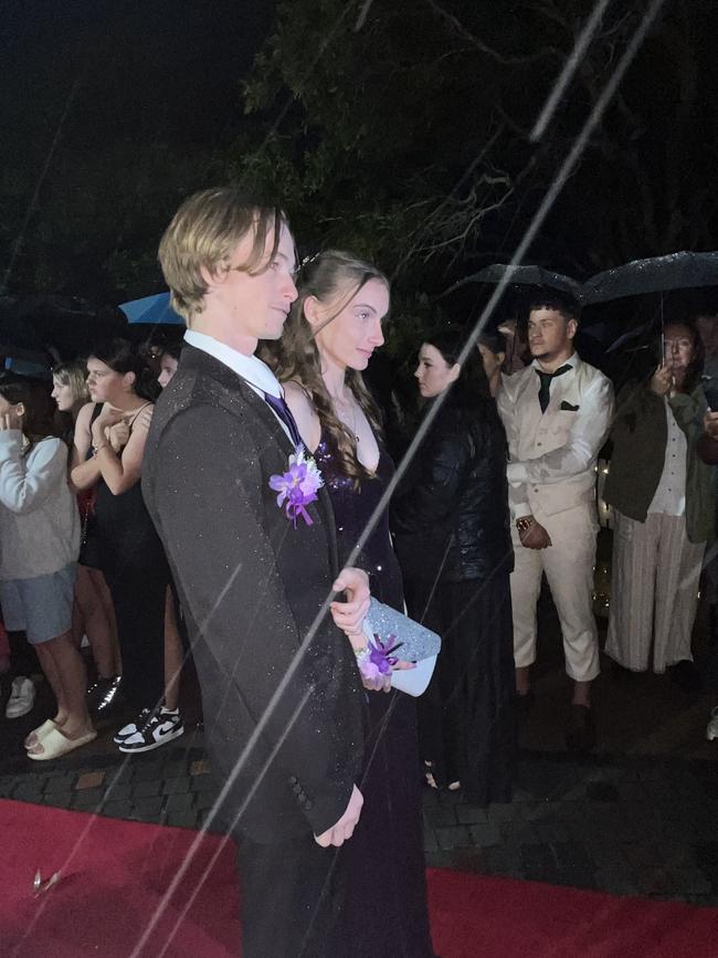 Students arrive at the Hervey Bay State High School formal.