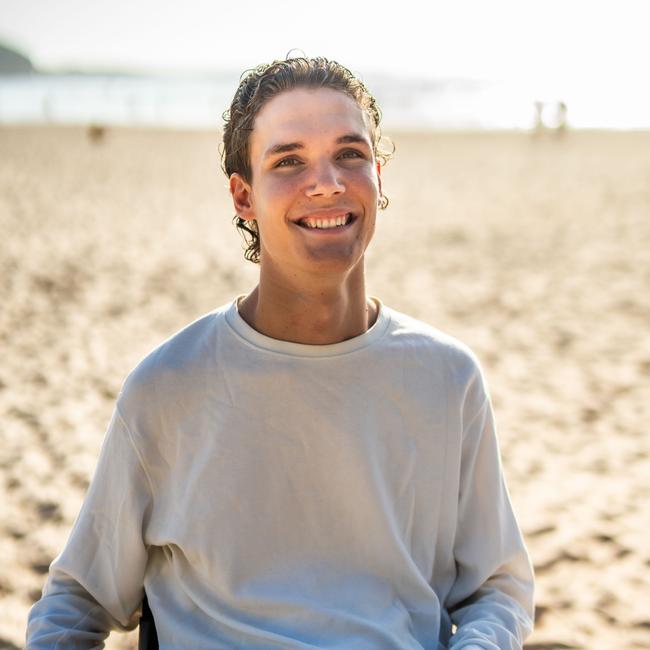 Alex Noble at Freshwater Beach in Sydney. Picture: David Hukka