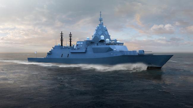 An artist’s impression of a Hunter-class frigate. Picture: BAE