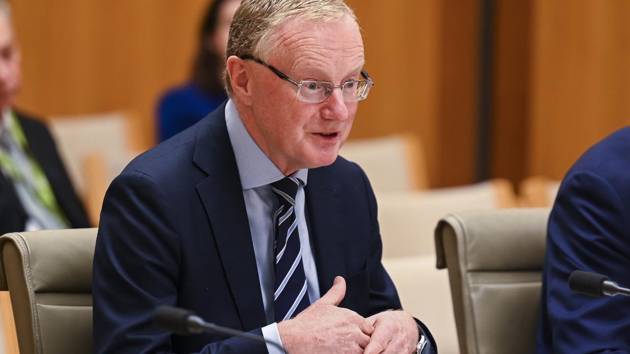 RBA Governor Philip Lowe spoke at the Economics Legislation Committee Senate Estimates on Wednesday. Picture: NCA NewsWire / Martin Ollman