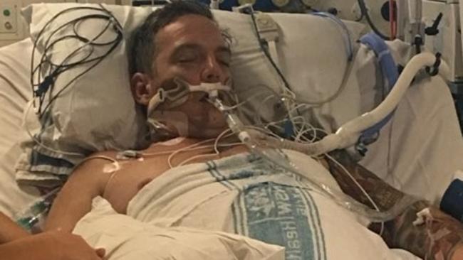 Russell Marsh was healthy but is now in a critical condition after a patient coughed on him. Picture: Gofundme