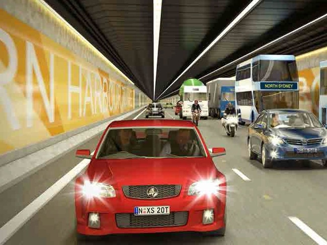 Artist's impressions of Western Harbour Tunnel