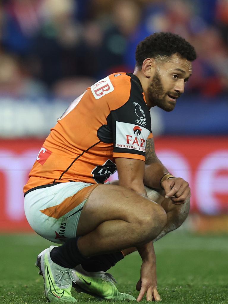 Koroisau has put to bed any speculation that he wants out of the club by likely committing to the Tigers for the rest of his career. Picture: Getty Images.