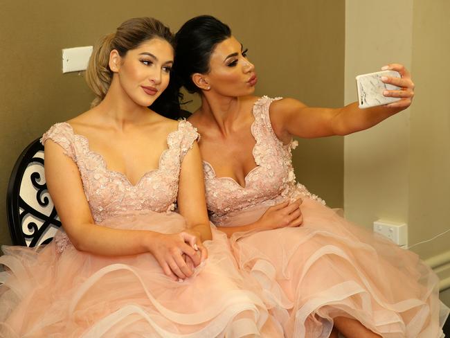 Salim Mehajer’s sister Mary posing for a photo at sister Kat and her new husband Ibraham's Wedding reception held at Doltone House, Hyde Park. Picture: Jonathan Ng