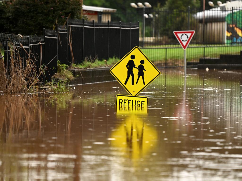 Lismore residents were forced to evacuate for the second time in 24 hours. Picture: NCA NewsWire / Danielle Smith Picture: Getty Images