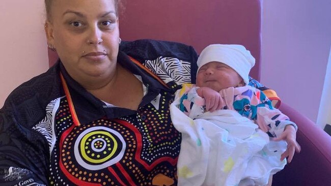 New Gympie mum Nicole Kennedy at the Gympie Hospital Maternity Unit with her daughter Tjarli Link, born at 2.30am on May 11, 2021 weighing just over 3kg. Tjarli is the first child of Nicole and Leroy Link.