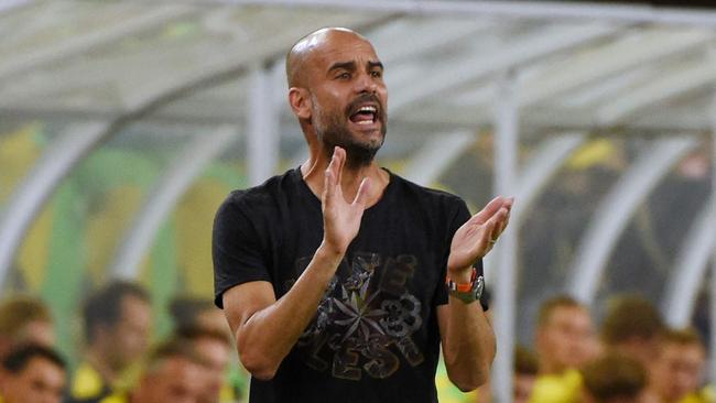 Manchester City's head coach Pep Guardiola