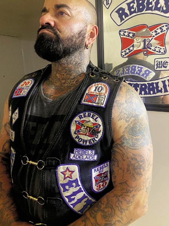 Justin Peisley, life member of the Rebels bikie gang