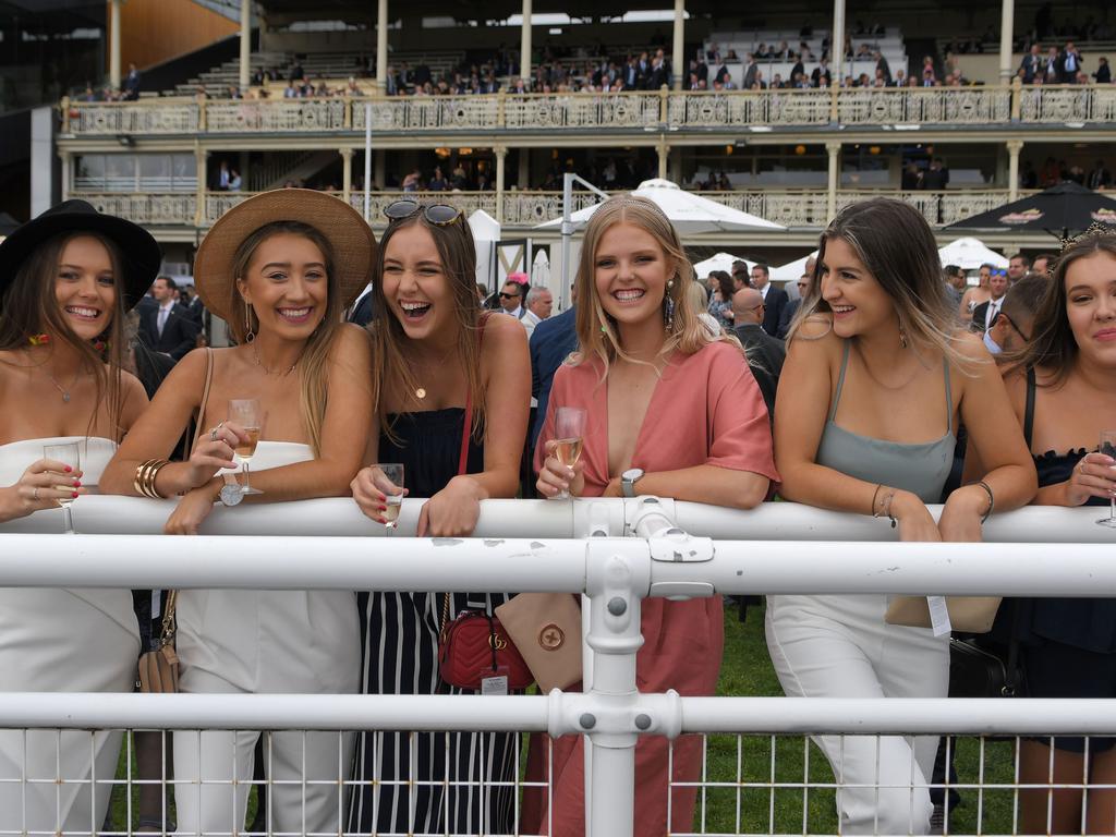 Fans at the barrier ready for the races to start