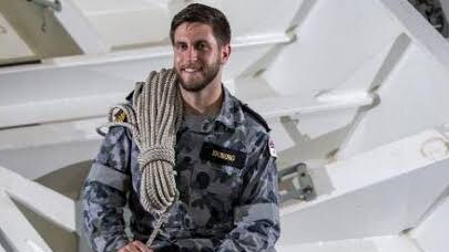 Royal Australian Navy member Angus Ekberg, 27, has been suspended from duty after being charged with sexual assault in October 2023.