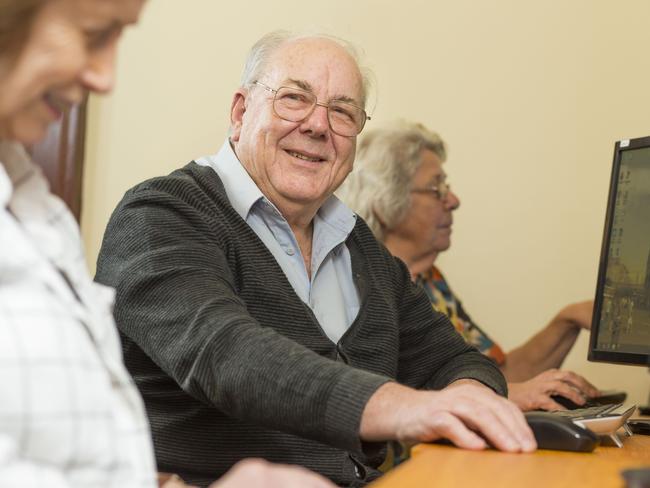 Pride of Australia Award nominee Brian Kearney photographed on 3rd November 2017 at Cyber Seekers in Campbelltown. Brian was also recently named Macarthur's Volunteer of the Year in the senior citizen category. AAP/image Matthew Vasilescu