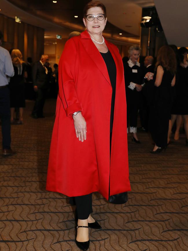 Foreign Minister Marise Payne at the BCA dinner. Picture: Jane Dempster