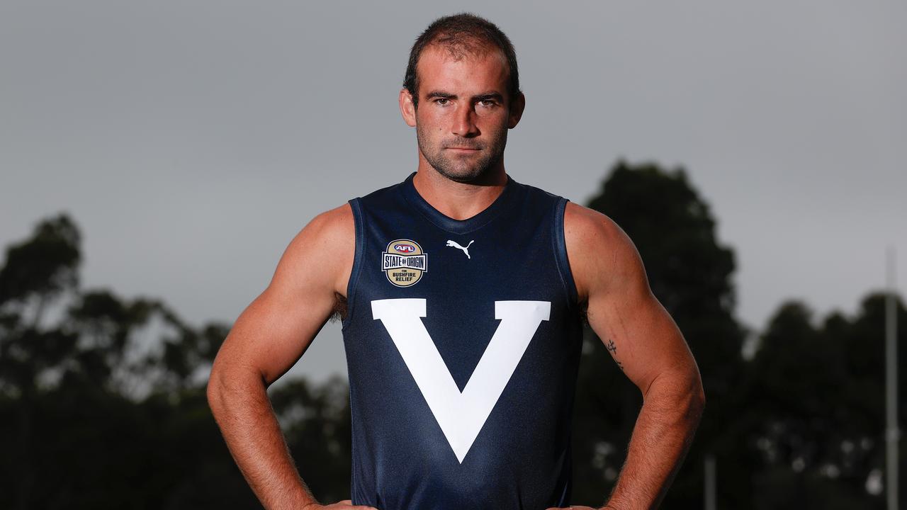 Ben Cunnington has been ruled out of the State of Origin bushfire relief AFL match. Picture: Michael Willson