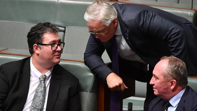 The dynamics in the Nationals party room will be different without George Christensen and Damian Drum. Picture: AAP