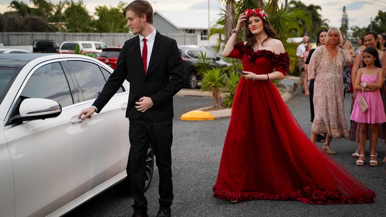 Bailey McNichol and Chloe Clark at the Pioneer State High School formal for 2022 held at the Seabreeze Hotel in Slade Point on Friday, November 19, 2022. Picture: Heidi Petith