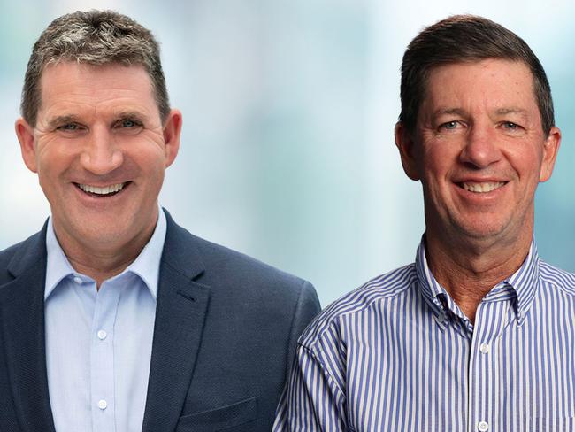 ARN Media chief executive Ciaran Davis and Southern Cross Media group managing director and chief executive officer John Kelly.