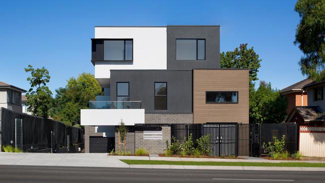 Donvale Residences features seven townhouses built on one 750sq m block.