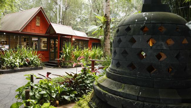 Lush rainforest gardens at entrance to Spirit House restaurant at Yandina on the Sunshine Coast. Picture Lachie Millard