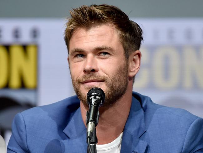 Chris Hemsworth at the Marvel Studios panel at San Diego Comic Con. Picture: Alberto E Rodriguez/Getty Images for Disney