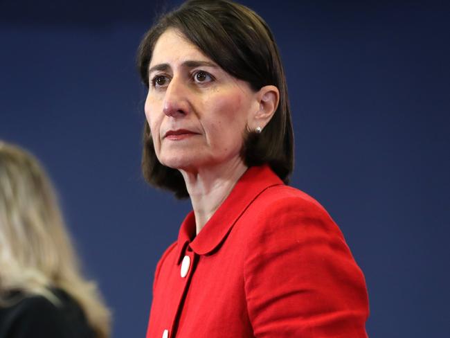 SYDNEY, AUSTRALIA - NewsWire Photos NOVEMBER 4, 2020: Premier Gladys Berejiklian speaks at a press conference, Martin Place Sydney.Picture: NCA NewsWire / Damian Shaw