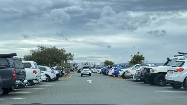 The carparks were packed. Picture: Andrew Potts