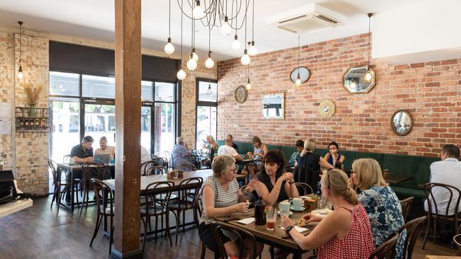 The rustic, inviting interior at Lady Marmalade cafe in Stones Corner. Picture: David Kelly