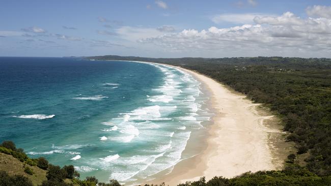 A widespread search was conducted for the missing swimmer off the coast of Byron Bay.