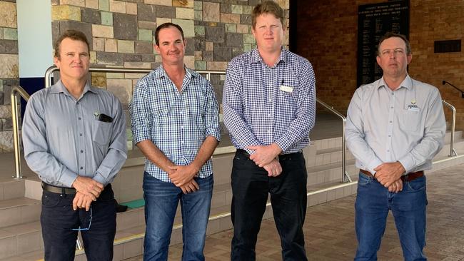 RATES DEBATE: Peter McLennan of Canegrowers Isis, Joe Lyons of BFVG, Agforce's Tom Marland and Dean Cayley of Bundaberg Canegrowers.