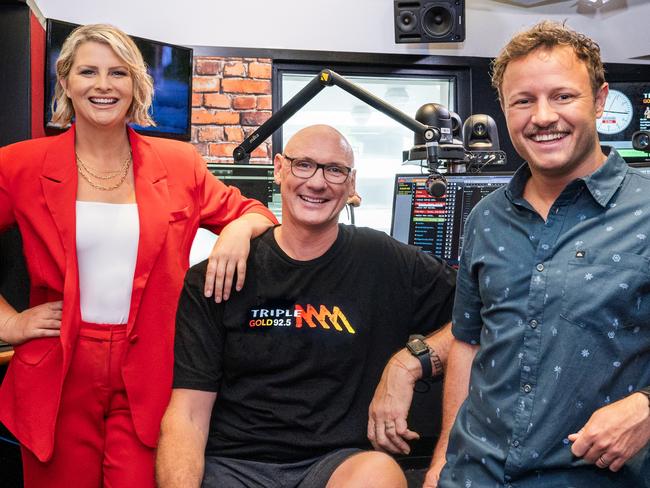 Triple M Gold Breakfast with Leisel Jones, Liam and Spida. Picture: Supplied