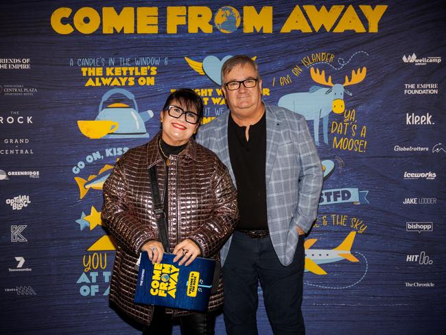 Janelle Fletcher and Chris Smith at the opening night function for The Empire's Come From Away at The Rock, Friday, March 14, 2025. Picture: Hey Media