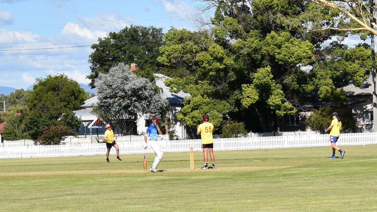 Mitchs-Browns vs Average Joes at Slade Park on the first day of the Warwick Australia Day Cricket Carnival.