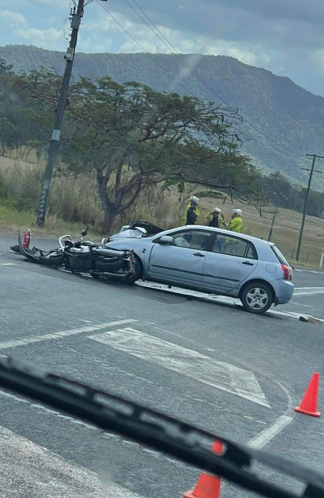 Mr Collins had been riding to Townsville when he was struck near head-on at the Cathu O’Connell River Rd turn off.