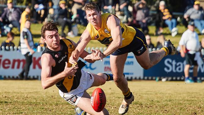 Liam McBean nailed another two goals against the Eagles. Picture: Matt Loxton