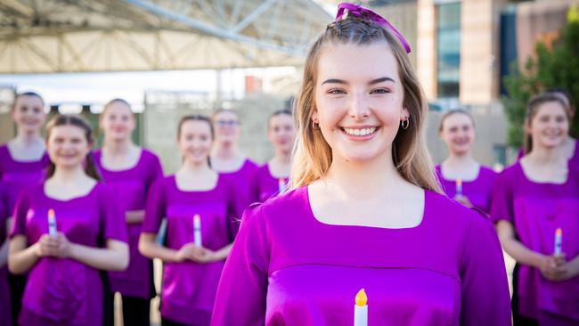 Australian Girls Choir member Zoe Mew. Picture: Serena Findlay