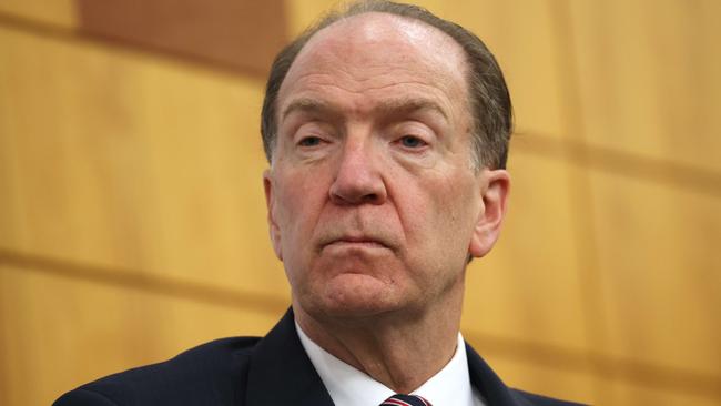 World Bank president David Malpass said the global economic crisis is intensifying. Picture: Justin Sullivan/Getty Images/AFP