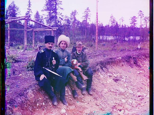 Group. (Myself with two others, Murman). Picture: Prokudin-Gorskii Collection/Library of Congress